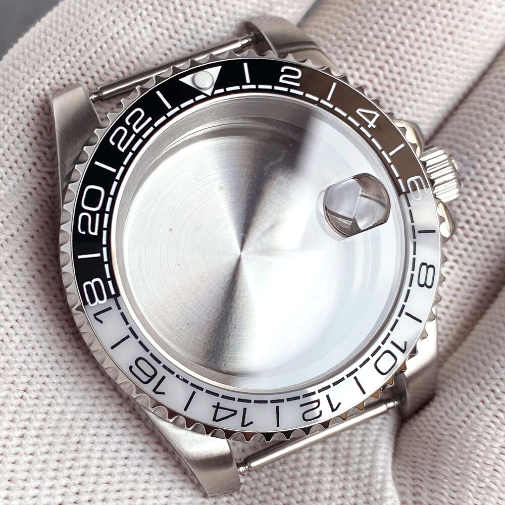 40mm Diver Style Watch Case Cyclops Magnifier Sapphire 20BAR Fit for NH35 PT5000