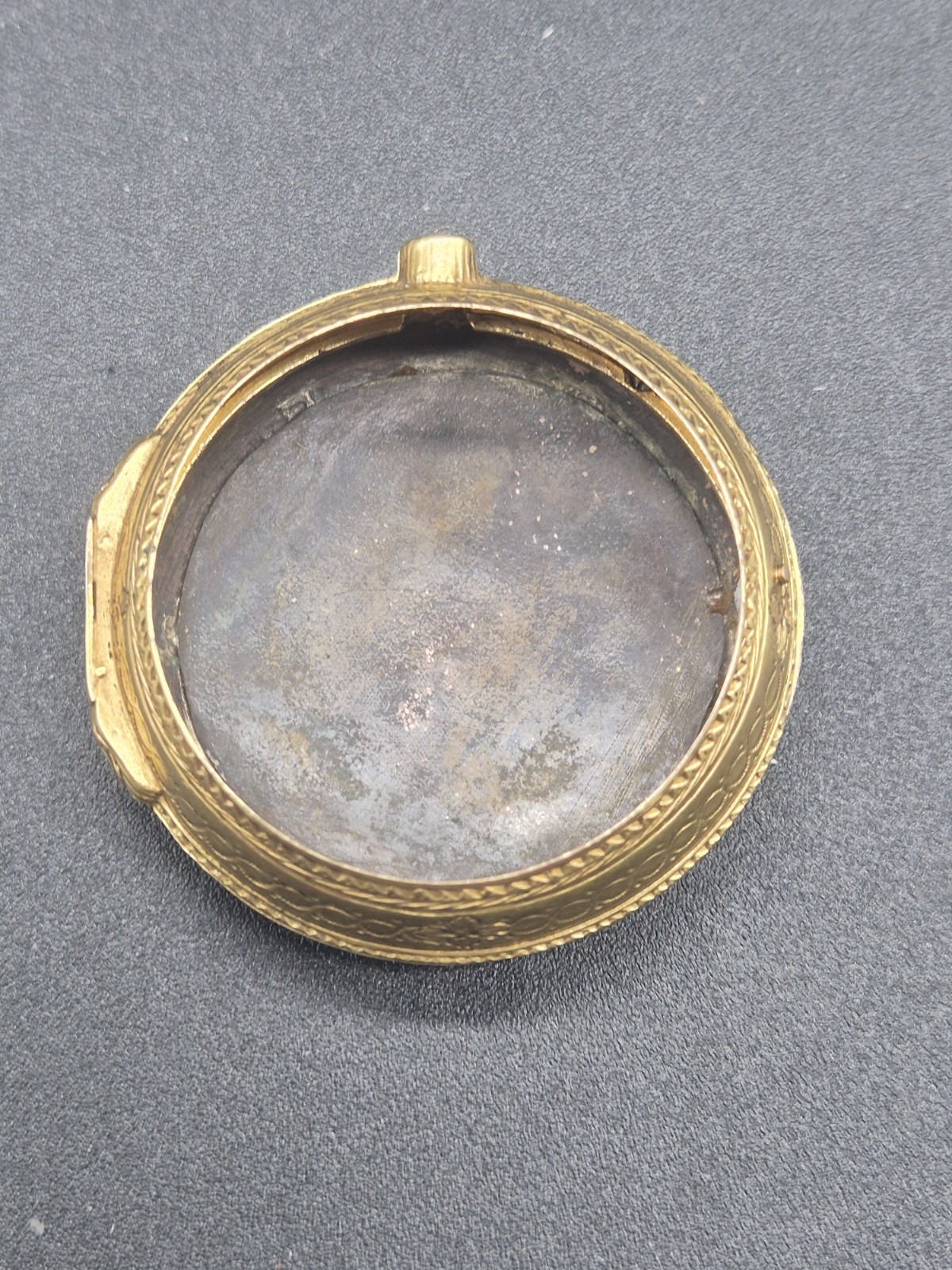Antique Pocket Watch Case 18th Century Hand-Painted Enamel Virgin Vestal