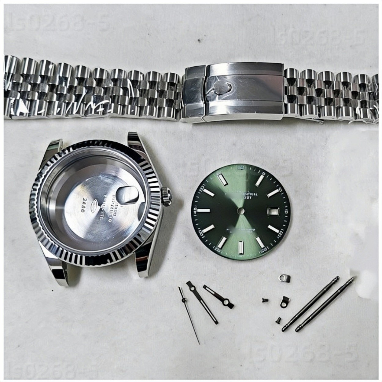 DIY SET for 41MM 3235 watch case + dial + hands +Stainless Steel Strap