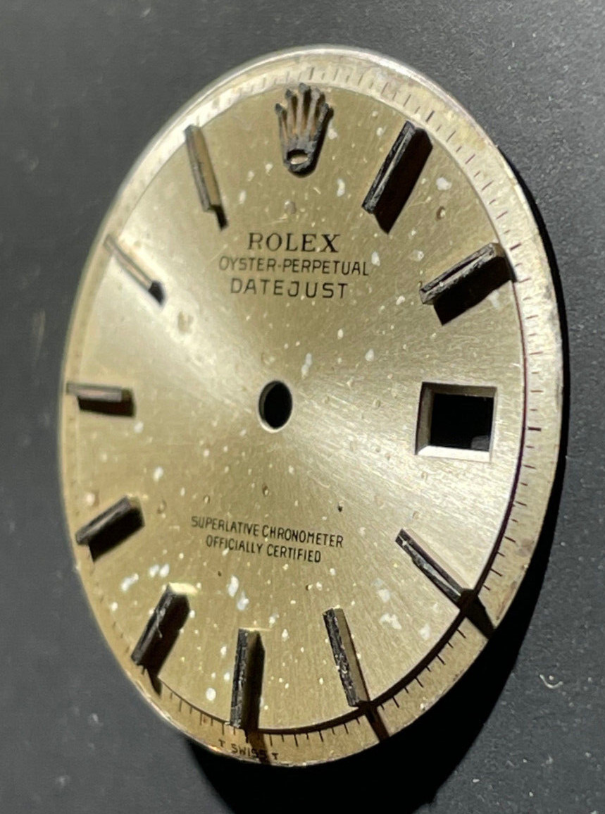 Vintage Rolex Oyster Perpertual Datejust Watch Dial For 36mm Case 1601 1603 1600