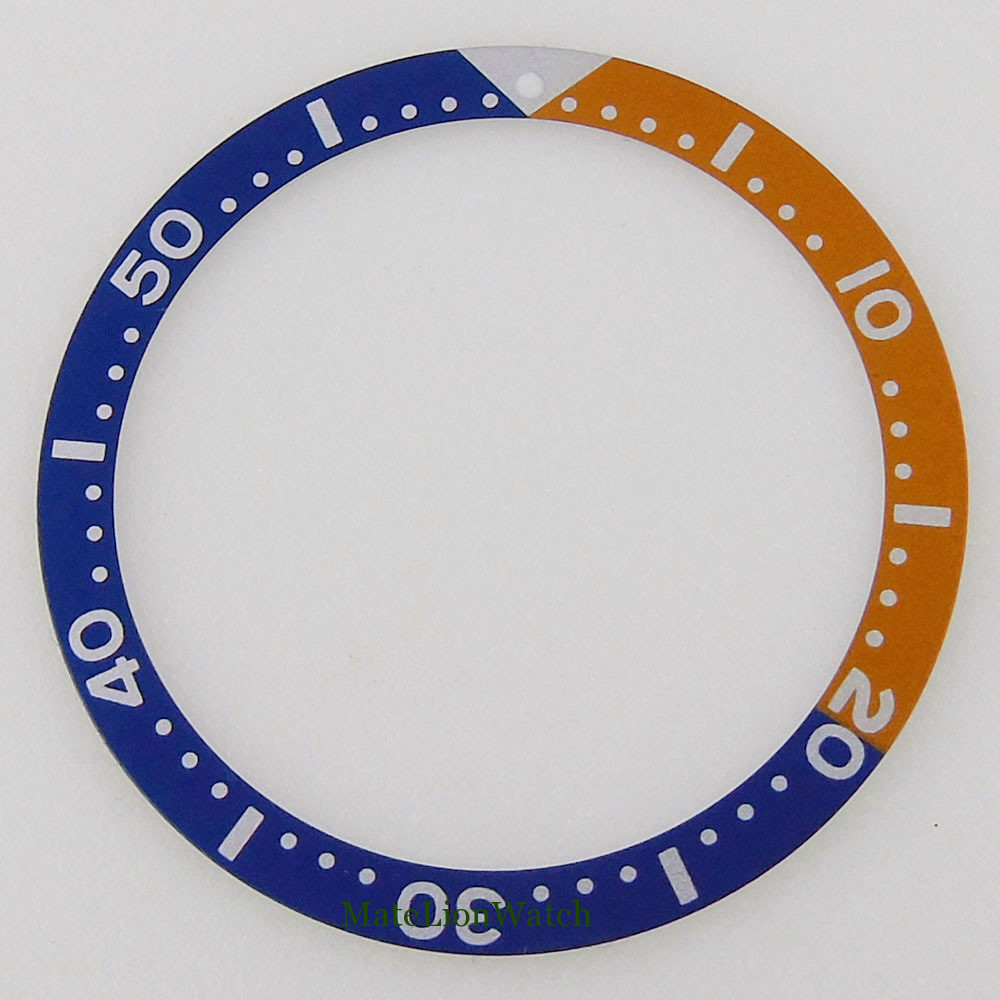 Flat Bezel Insert Aluminum Watch Ring 39mm*32mm Fit 45mm NH35 Model Watch Case