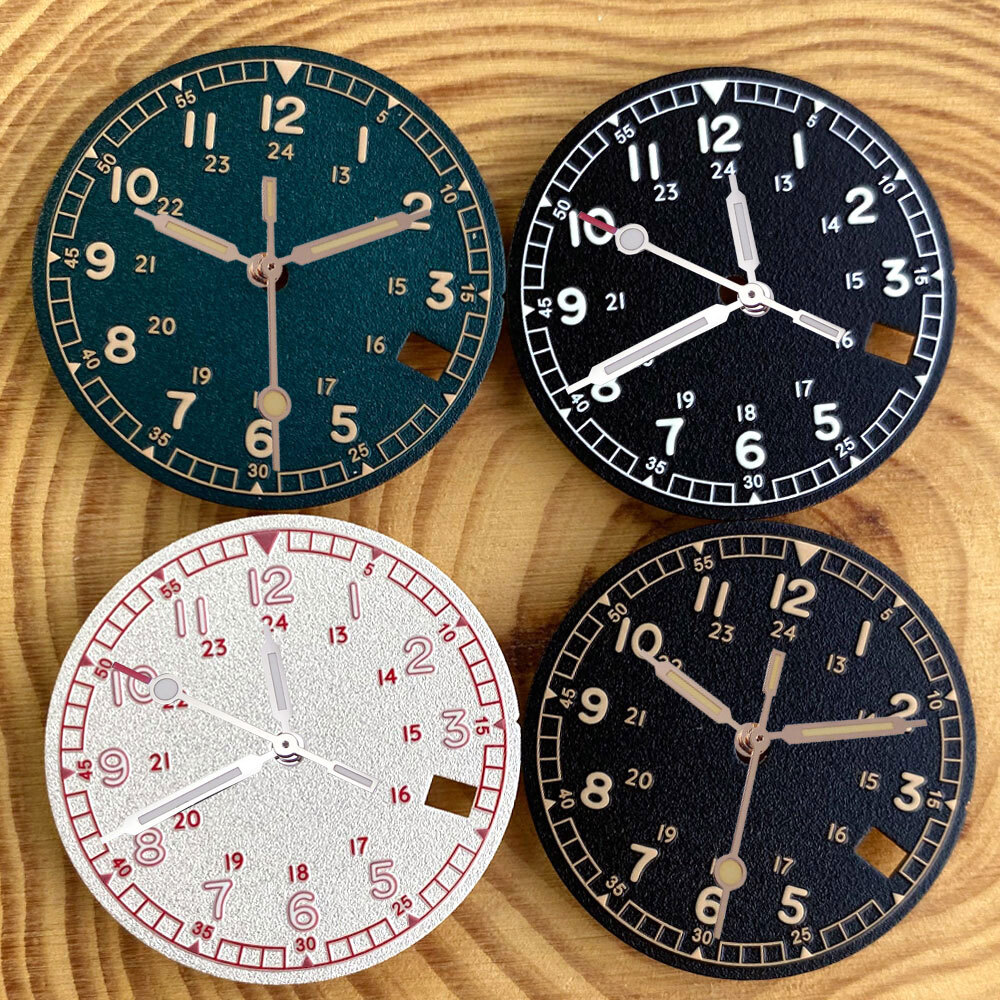 29mm Fit NH35 NH36 NH38 NH70 Automatic Movement Watch Dial Face 3.8 Date Texture