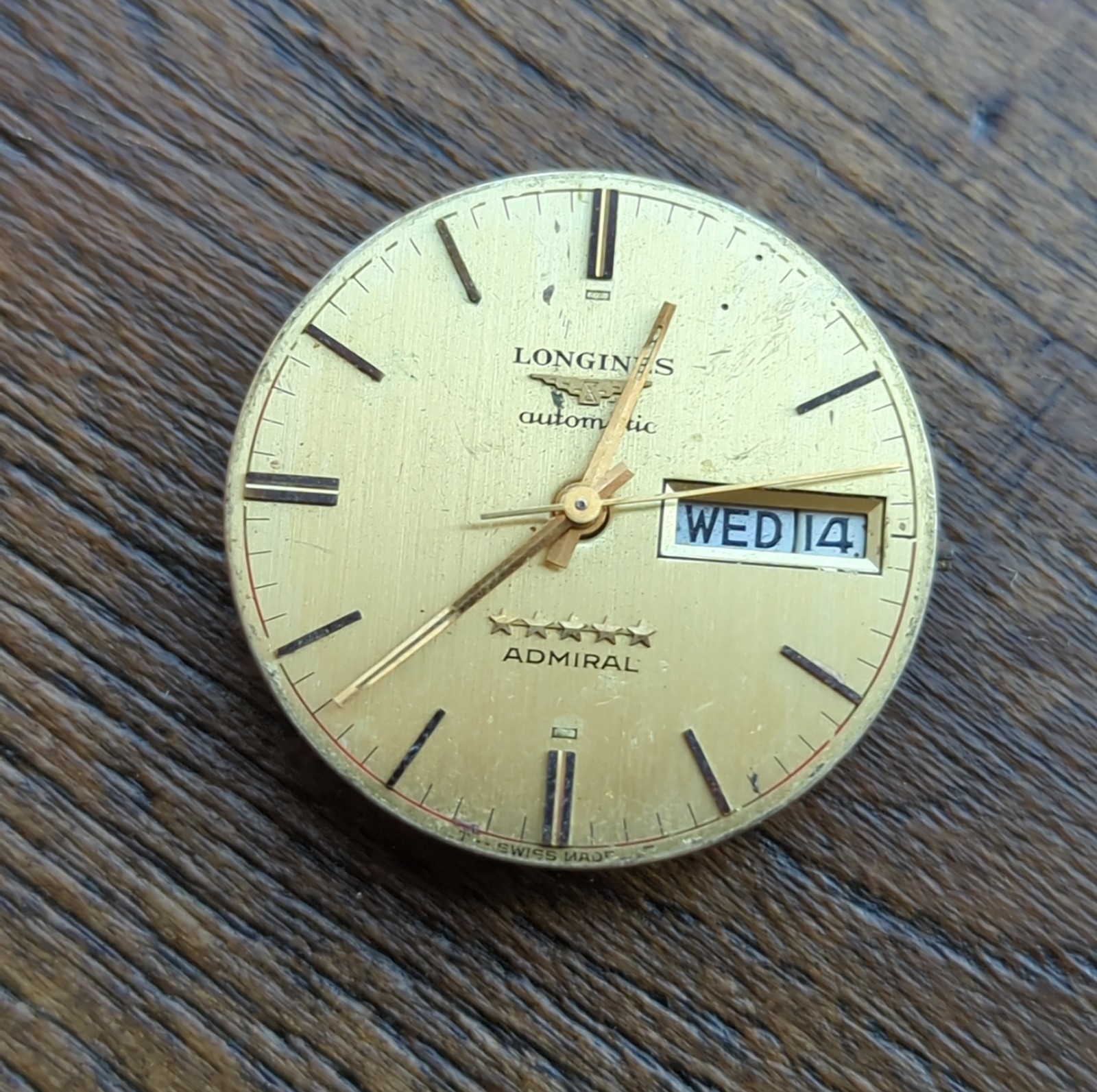 Longines 507 Automatic Watch Movement Admiral, Ticking but Stops (AQ49)