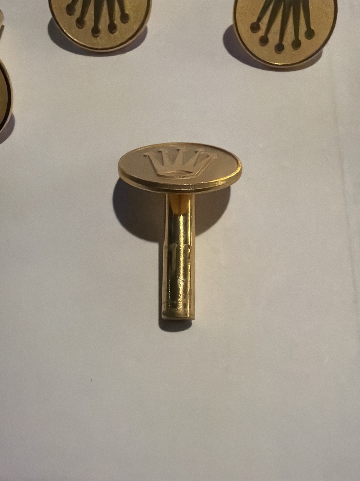 New Authentic Rolex Watch Display Case Brass Fill Ins / Pegs Gold Color