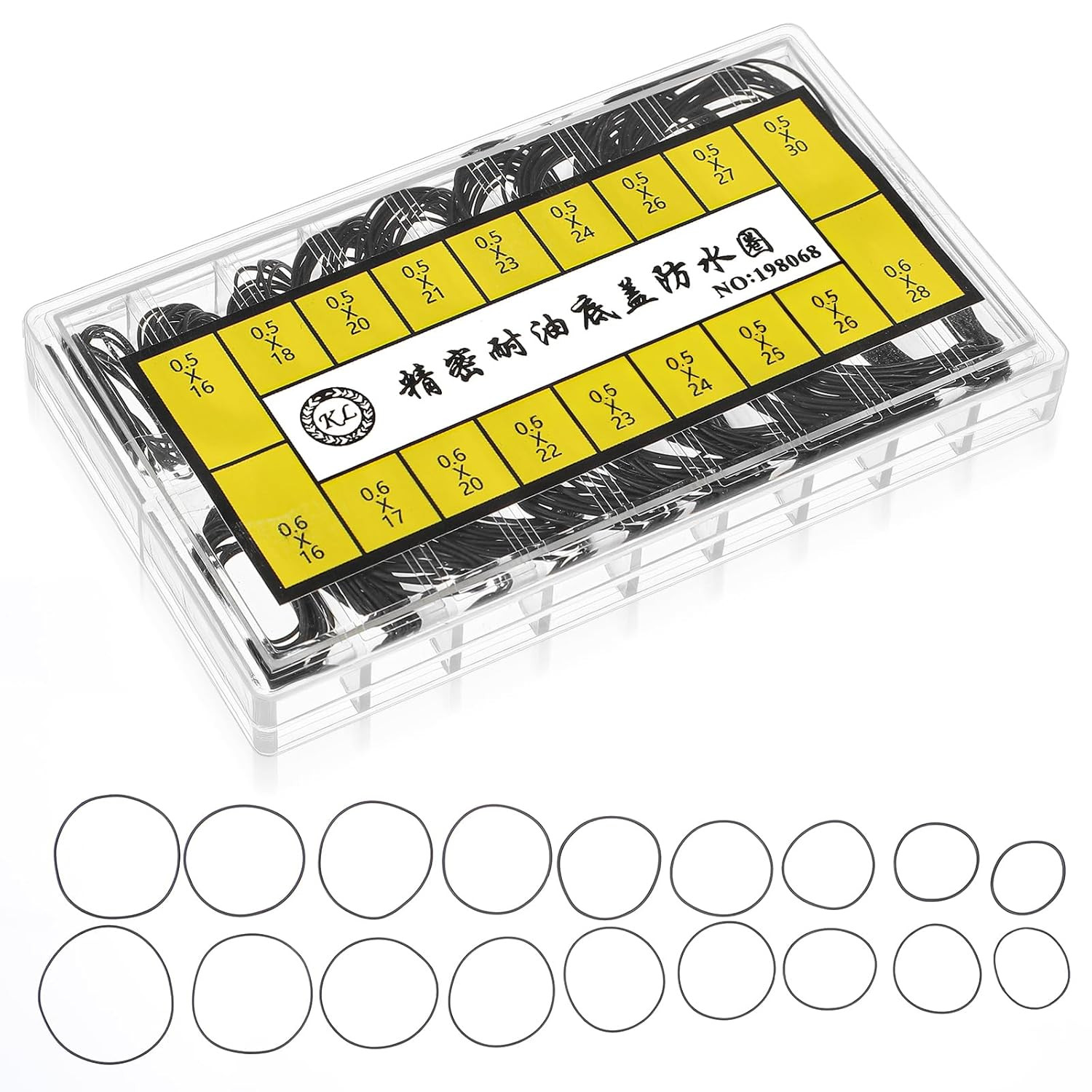 210 ‬Pcs 18 Sizes O Ring Watch Gasket Rubber, Waterproof Watches Back Rubber