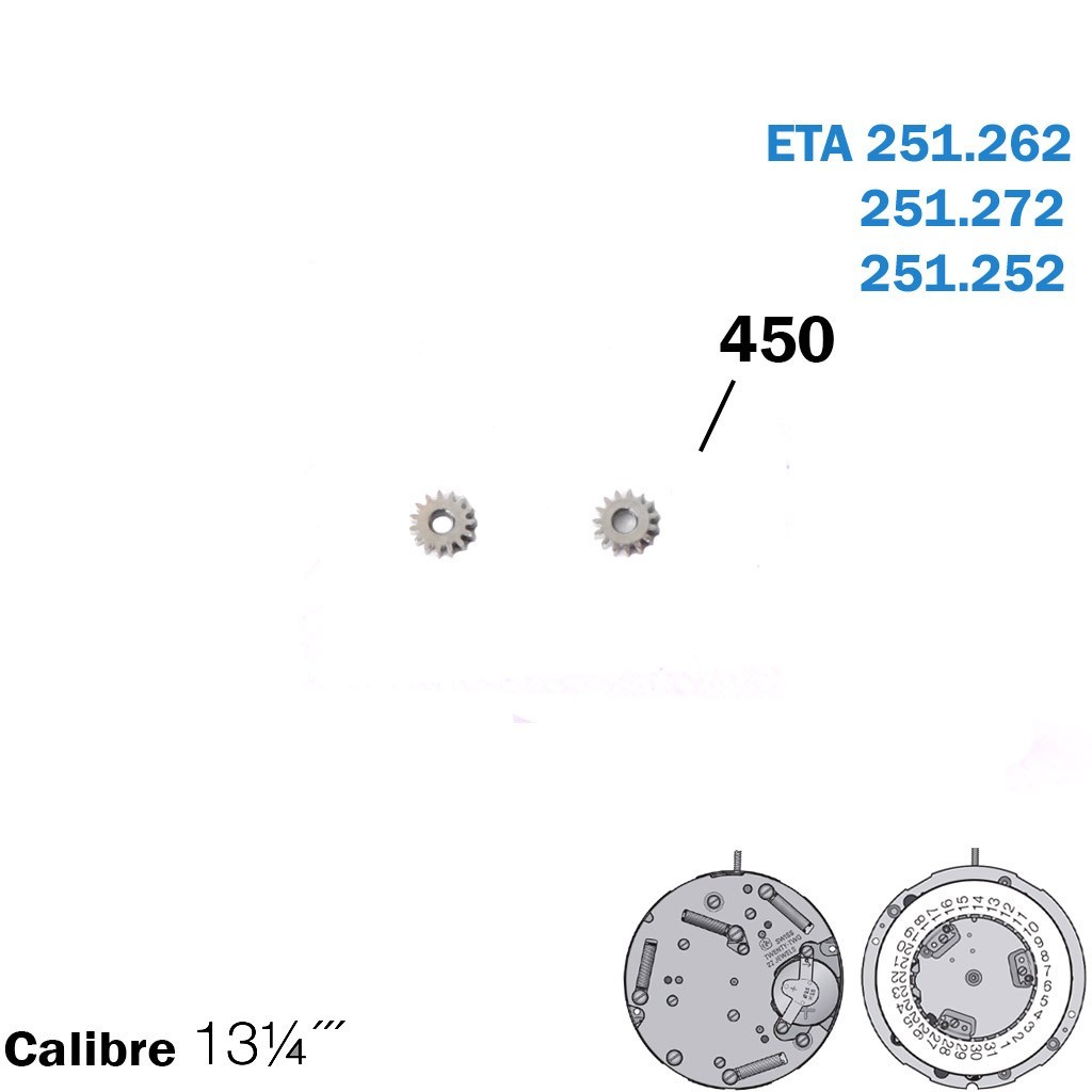 ETA 251.262/272-252-Swiss Movement-Setting wheel-Part No.450-2PCS