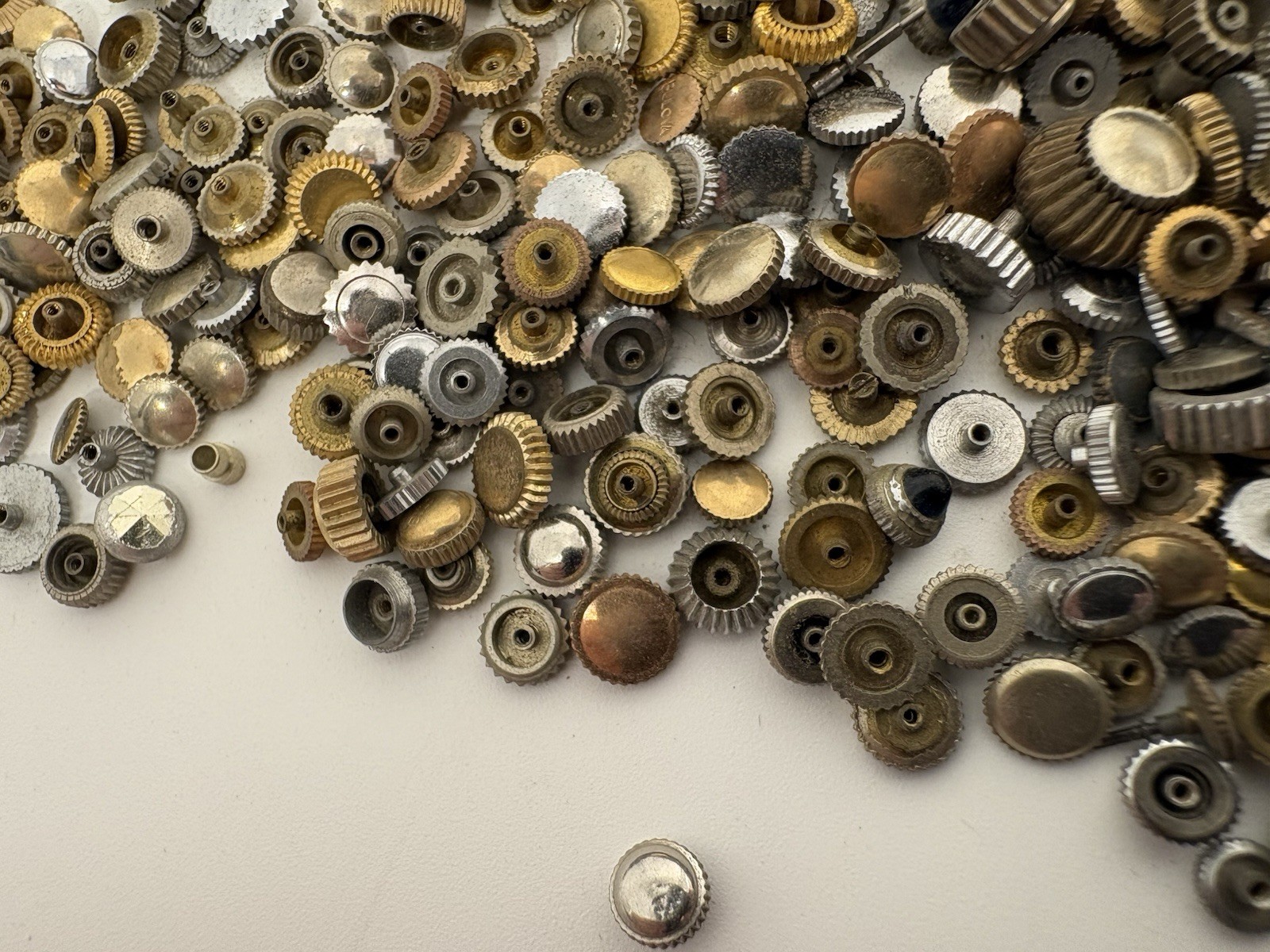 Huge Watchmaker’s Lot Of Assorted Wrist and Pocket Watch Replacement Crowns