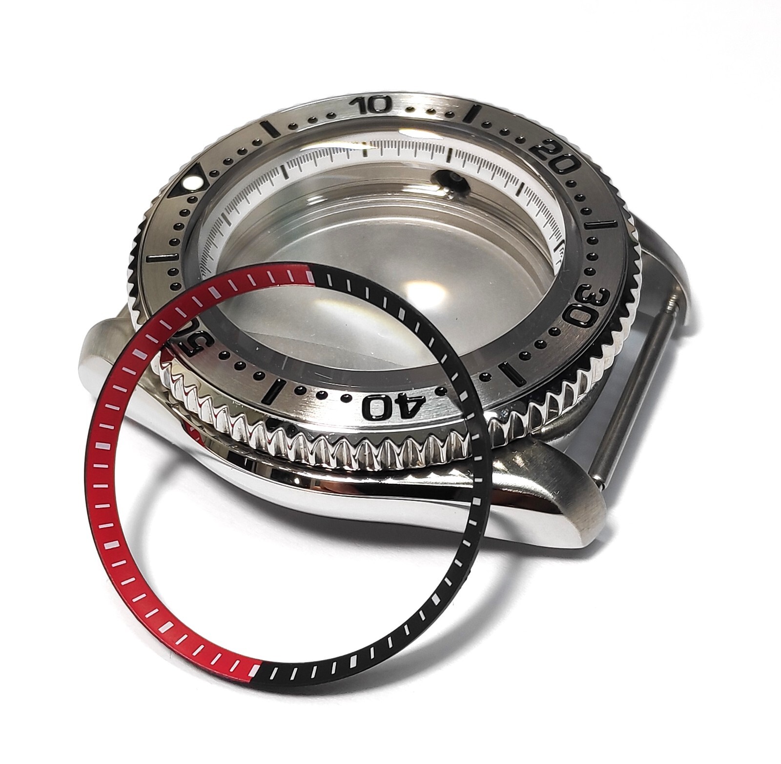 FOR SEIKO HALF RED BLACK CHAPTER RING SKX007 SRPD & MOD WATCHES 30.5 NH36