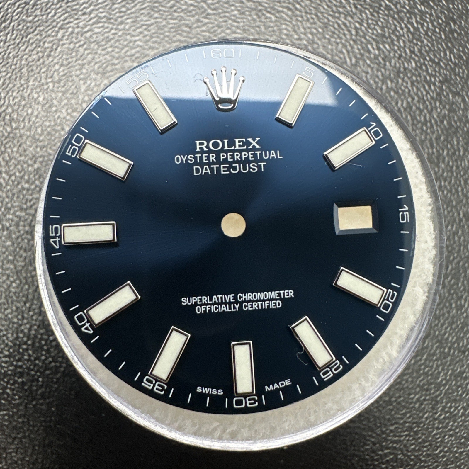 Authentic Rolex Date Just II Blue Stick Dial Date Window 41mm 116334-116300