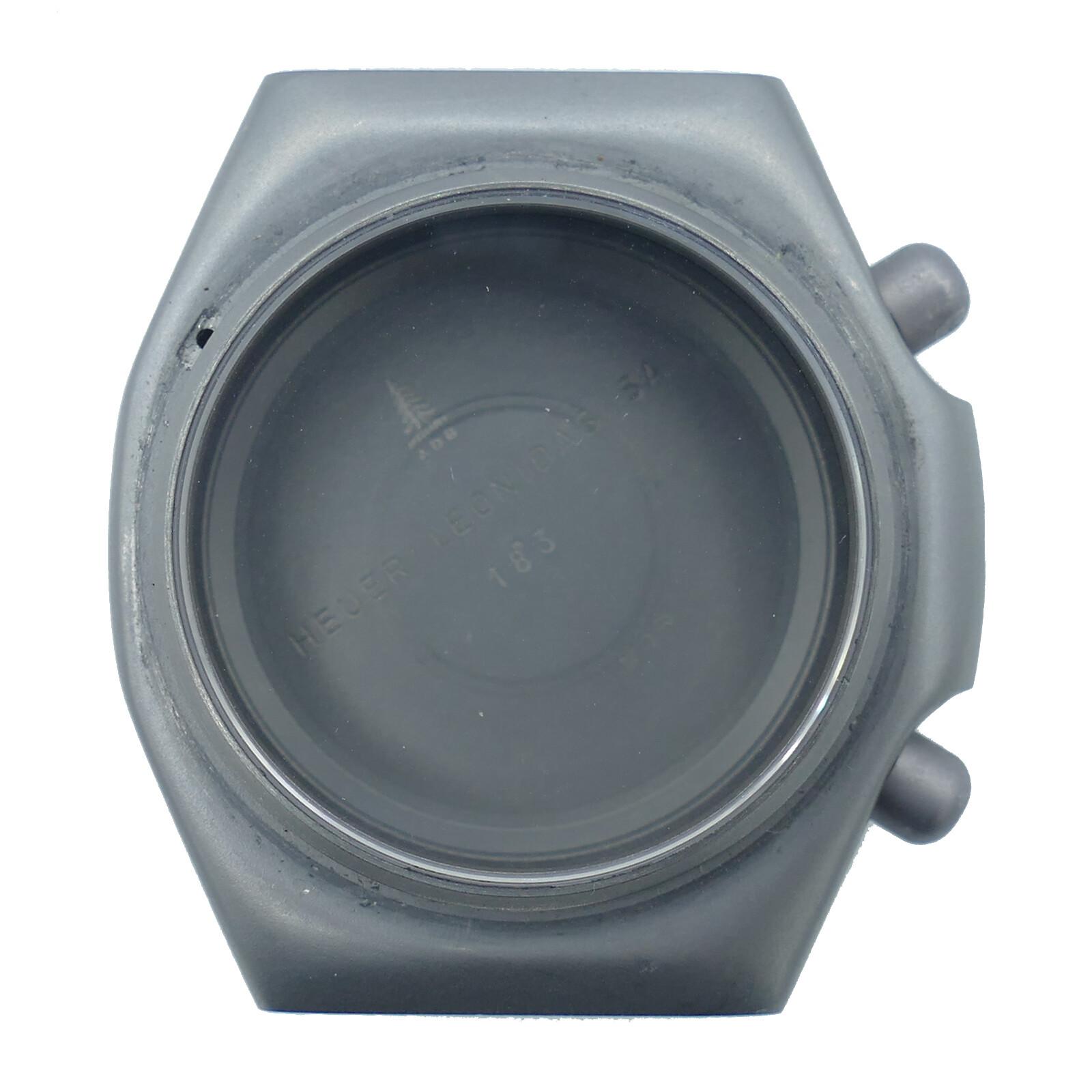 HEUER TITANIUM CHRONO 220206 39MM STAINLESS STEEL WATCH CASE FOR PARTS OR REPAIR