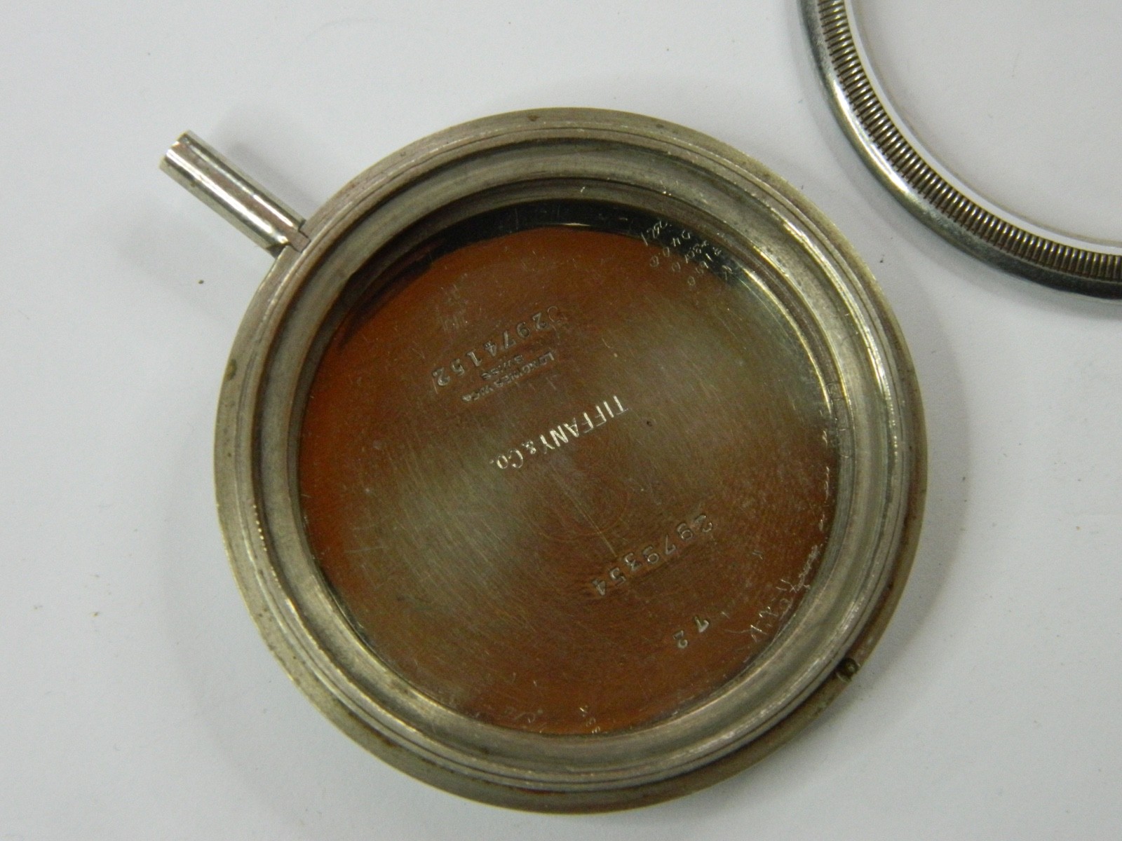 FINE VINTAGE SWISS TIFFANY & Co. LONGINES SILVER TRAVEL CLOCK WATCH CASE ONLY