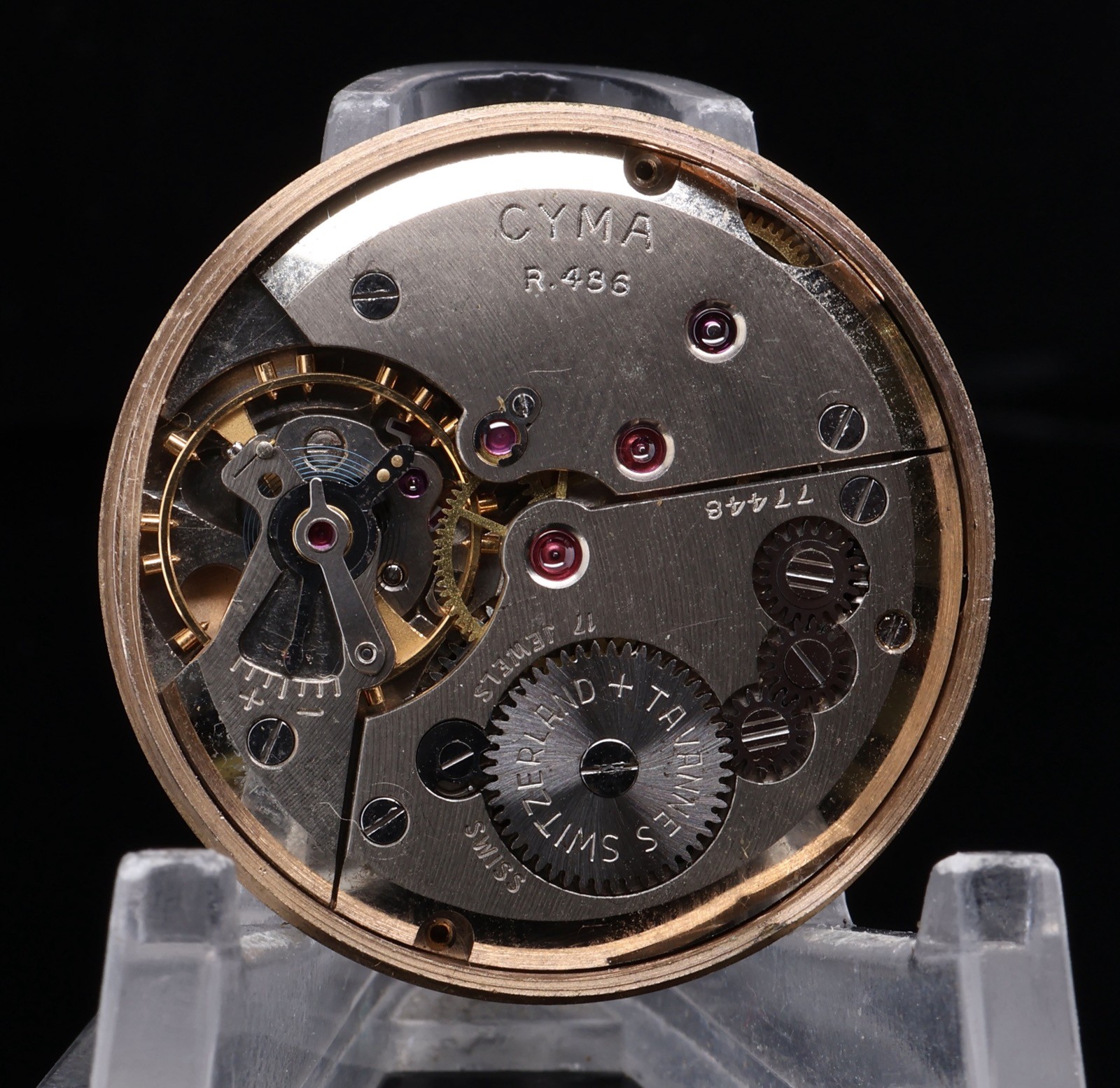 Vintage Cyma Navy Star Cymaflex 486 cal Manual Wind Movement & Dial With Hands