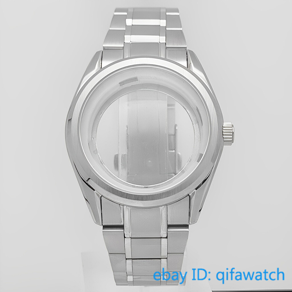 40mm NH35 case silver watch case sapphire glass Fit NH34 NH35 NH36 movement
