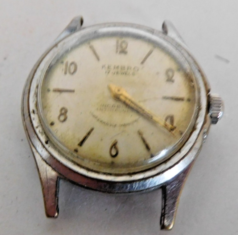 ST 1686 KENBRO WATCH RUNNING 17 JEWELS FOR PARTS or REPAIR. USED
