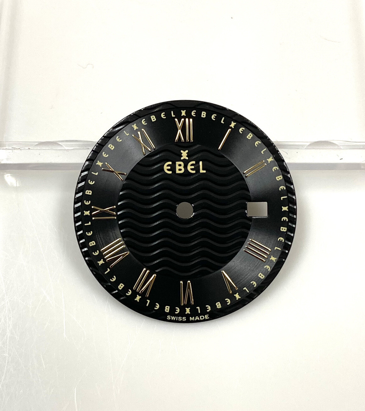 Original Ebel Sportwave Ref. 1087131 Black/Gold Roman Numeral 23.5mm Dial
