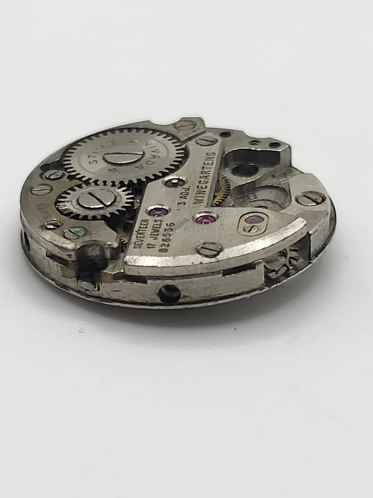 FHF 63 Winegartens Manual Watch Movement Stima-Nivada Swiss 17J 826536 Untested