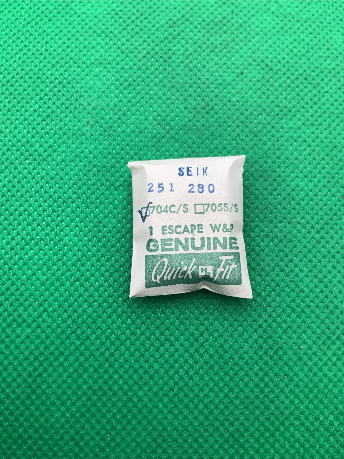 Quickfit To Fit Seiko 251 280 Escape Wheel Watch Part, 251280, NOS