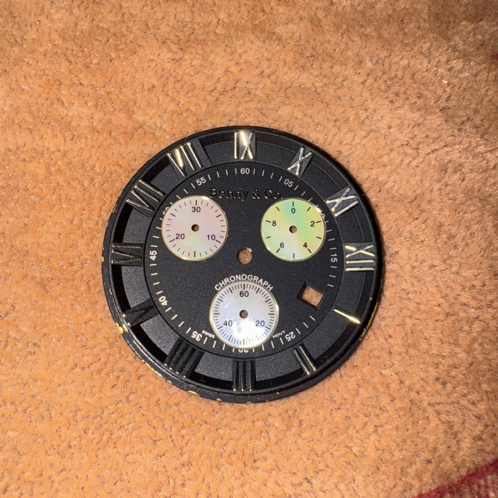 🔥 Benny & Co. Men’s Mother Of Pearl (MOP) Chronograph Black Dial 37mm +VIDEO🔥