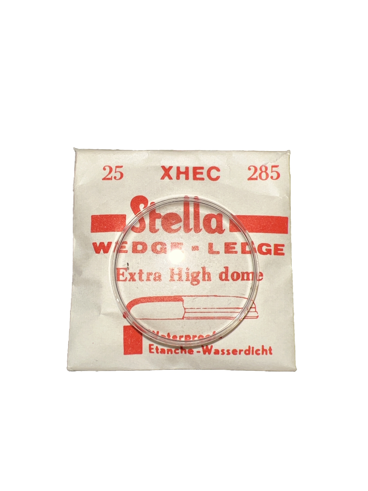 XHEC 25 285 EXTRA HIGH DOME ROUND PLASTIC WATCH CRYSTAL Stella Holland