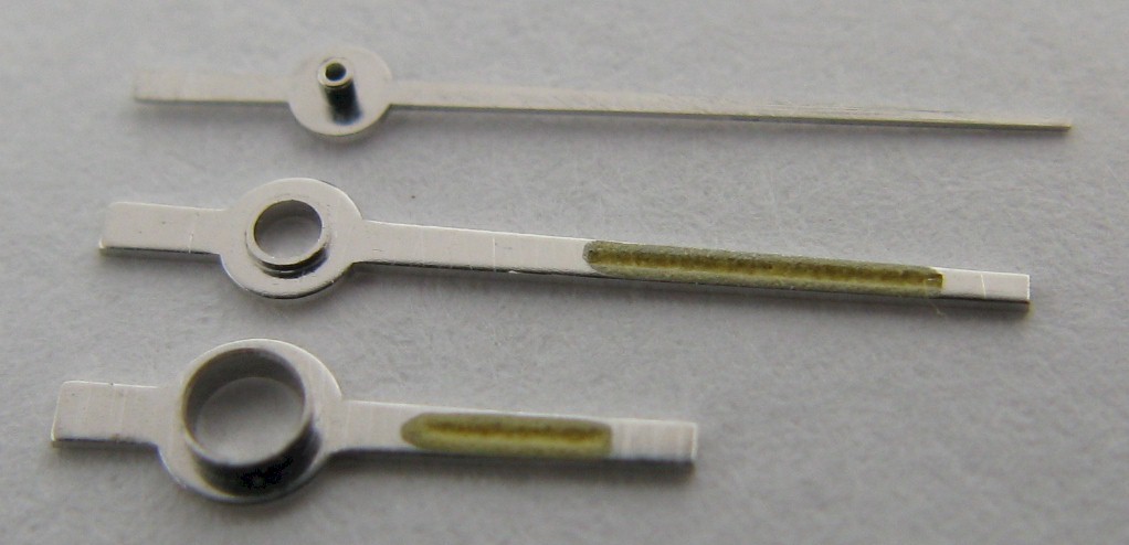 Rolex Watch 2135 part: genuine set of silver hand fit calibers 2130, 2030 & 2035