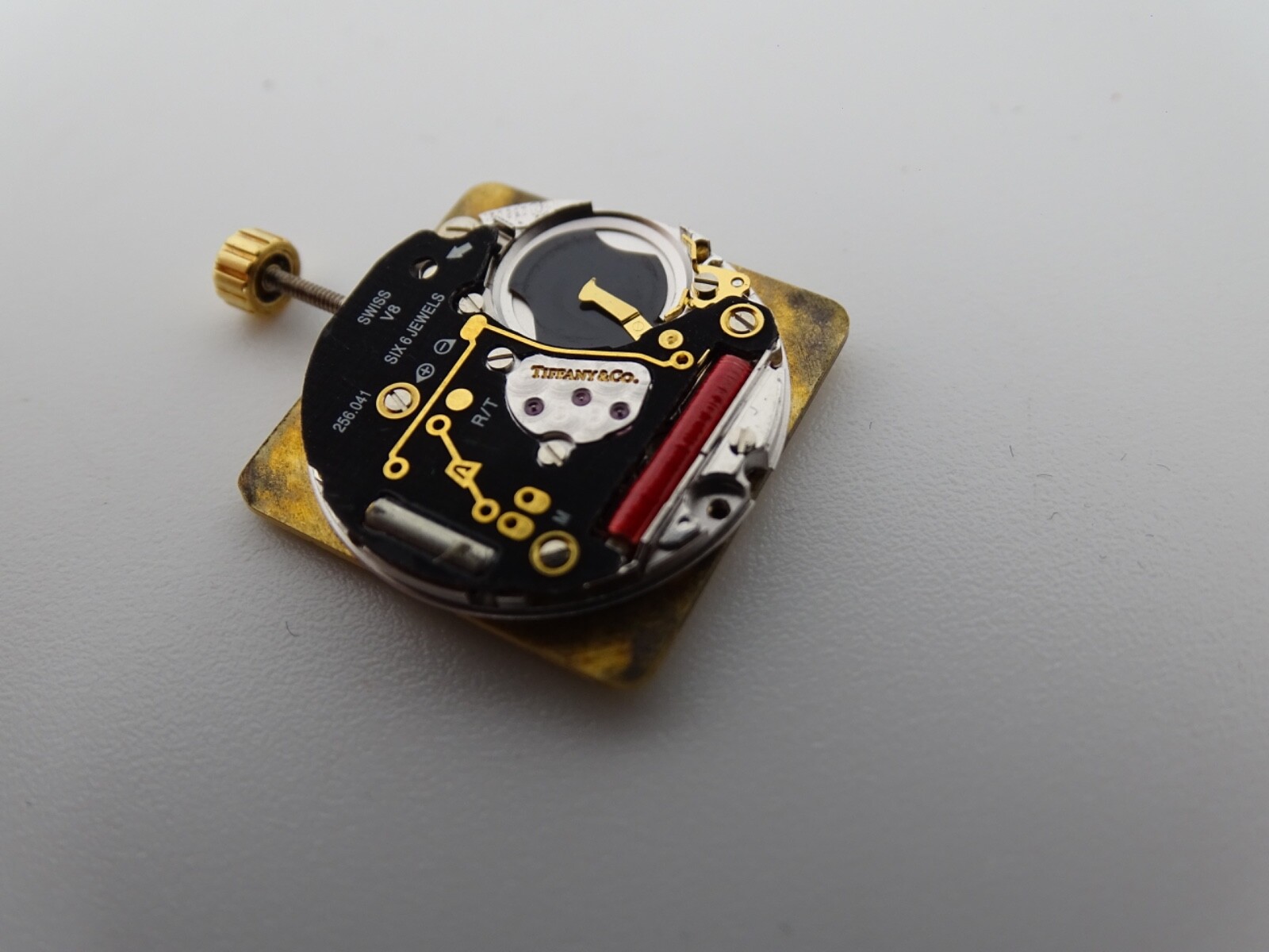 Tiffany Complete Movement, Dial, Hands, Crown Quartz Cal 256.041 Running