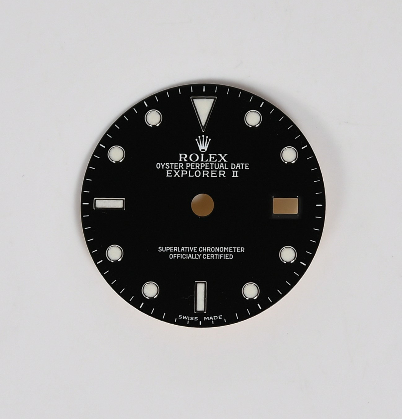 Genuine Rolex Explorer II 16570 3185 3186 Black Luminova Dial S4