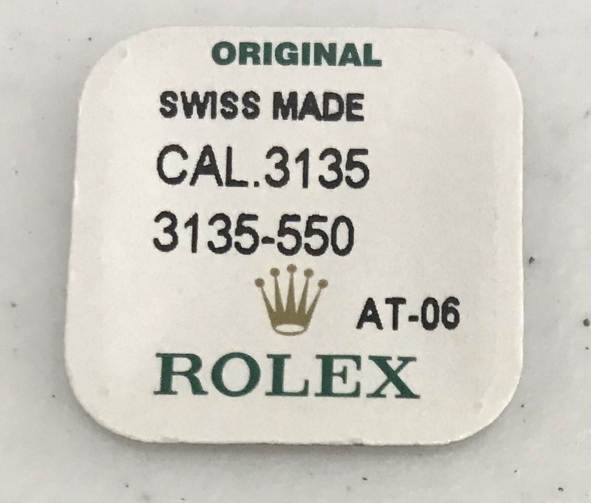 Rolex Calibre 3135 Pinion for Oscillating Weight 3135-550 – New Sealed Package