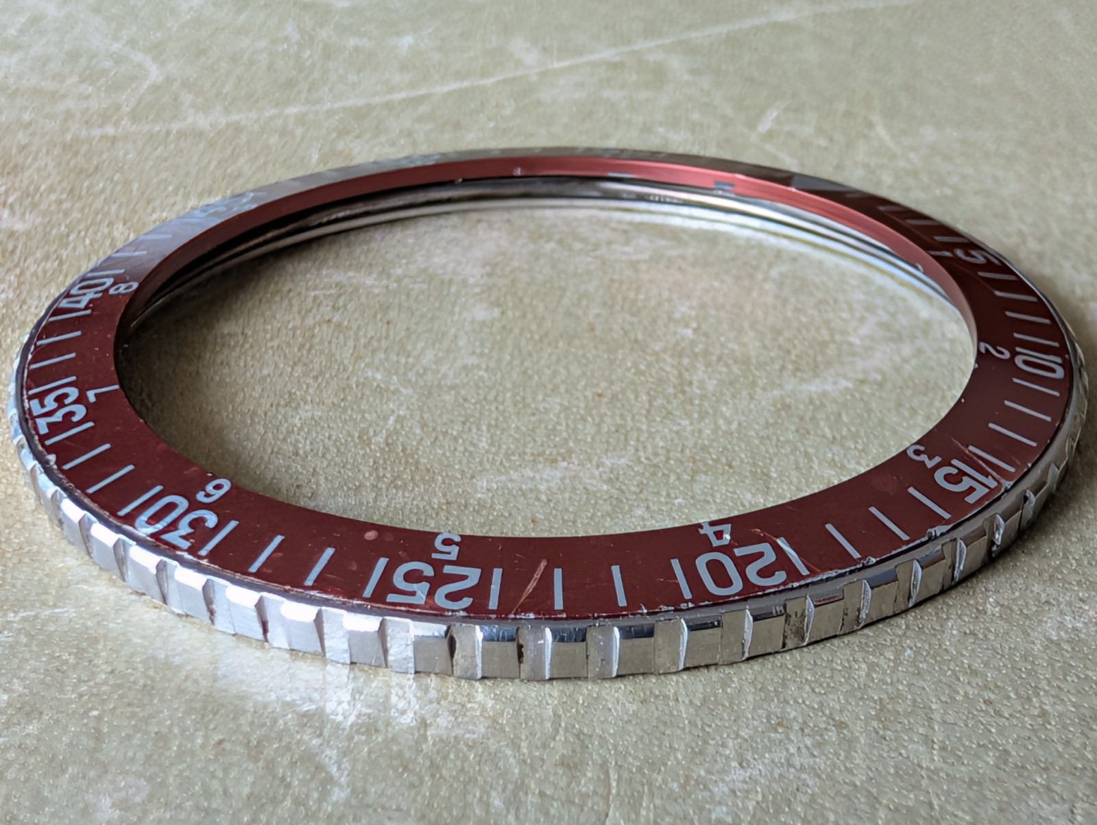 Vintage Wittnauer Professional 239T/7004A Chronograph BEZEL/BURGUNDY INSERT ONLY