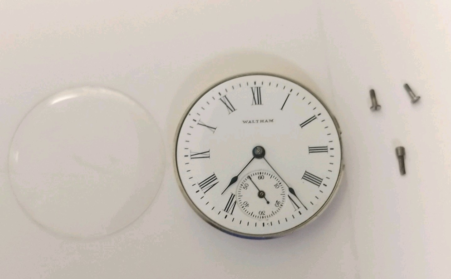 A.W.W.Co Waltham Mass 29 mm Movement MOVENT W/DIAL ONLY Maybe Working.