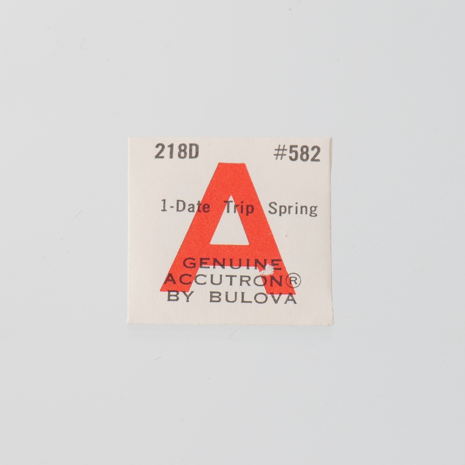 NOS Bulova Accutron 218D Date Trip Spring Watch Part #582 Watchmakers (C5D5)