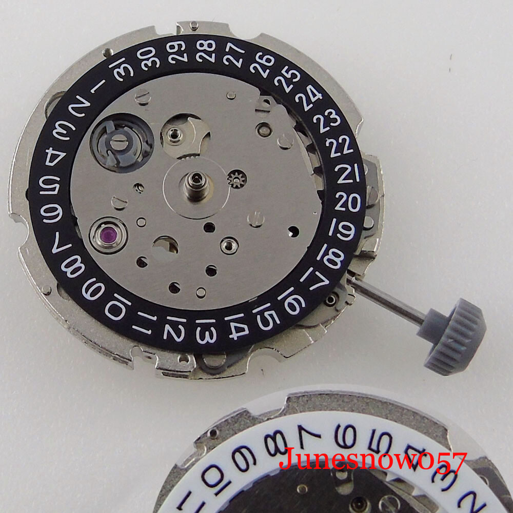 Black Date 21 Jewels MIYOTA 8215 Watch Automatic Movement Hack Second