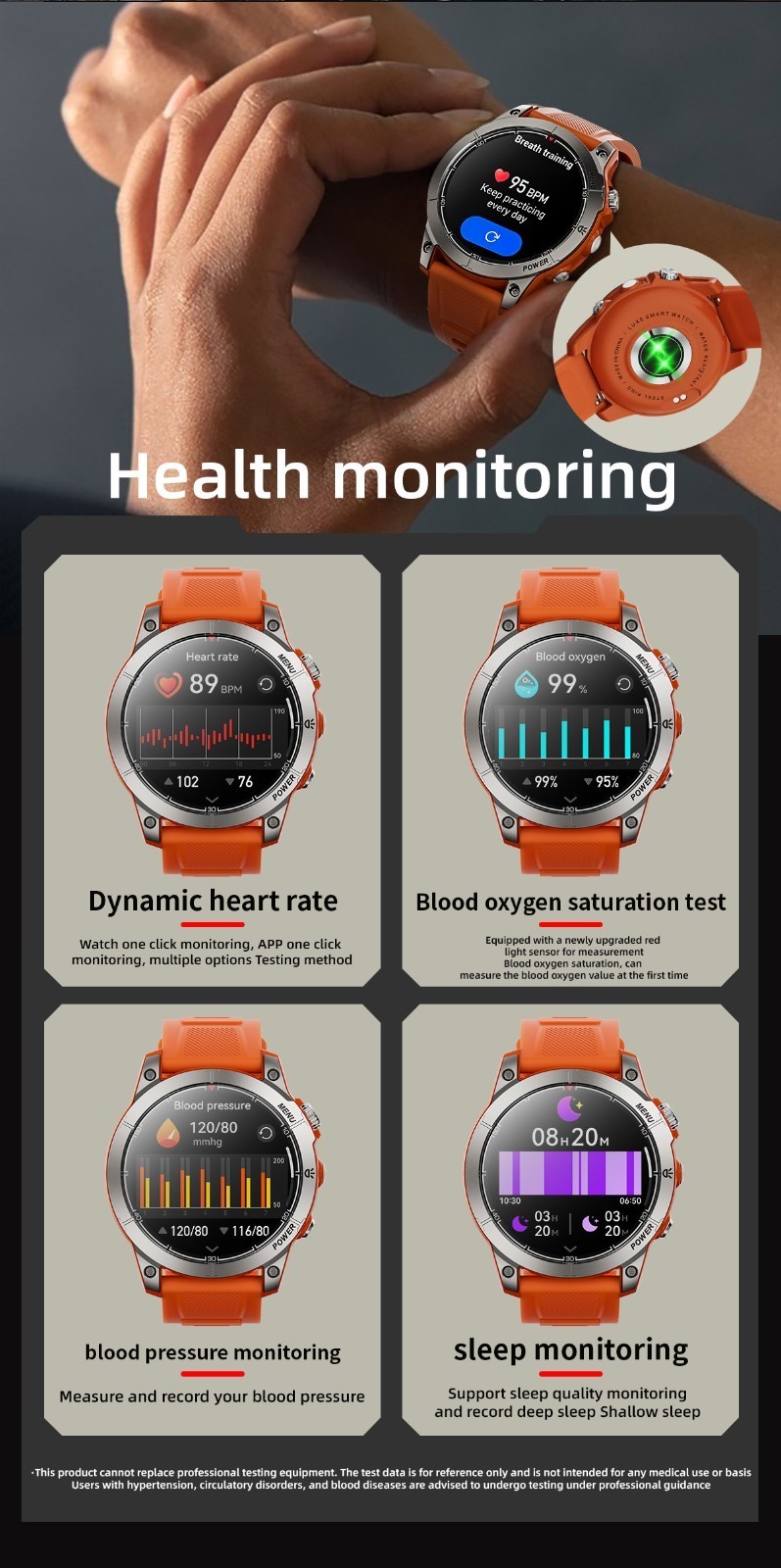 Smart Watch Sports Watch Bluetooth Smartwatch NFC Heart Monitor Waterproof Gift