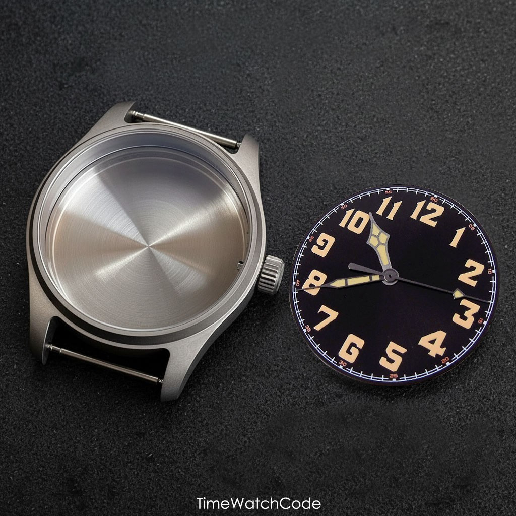 Titanium NH35 Pilot Watch Case 39mm for NH36/38 PT5000 ETA2824 SW200 Miyota8215