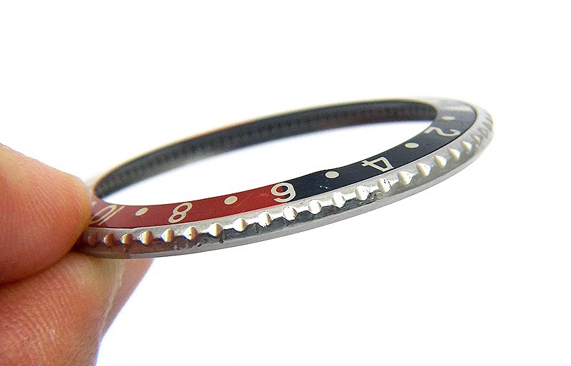 Genuine Rolex GMT-Master II 16710 Red Black Coke Watch Bezel & Insert Combo
