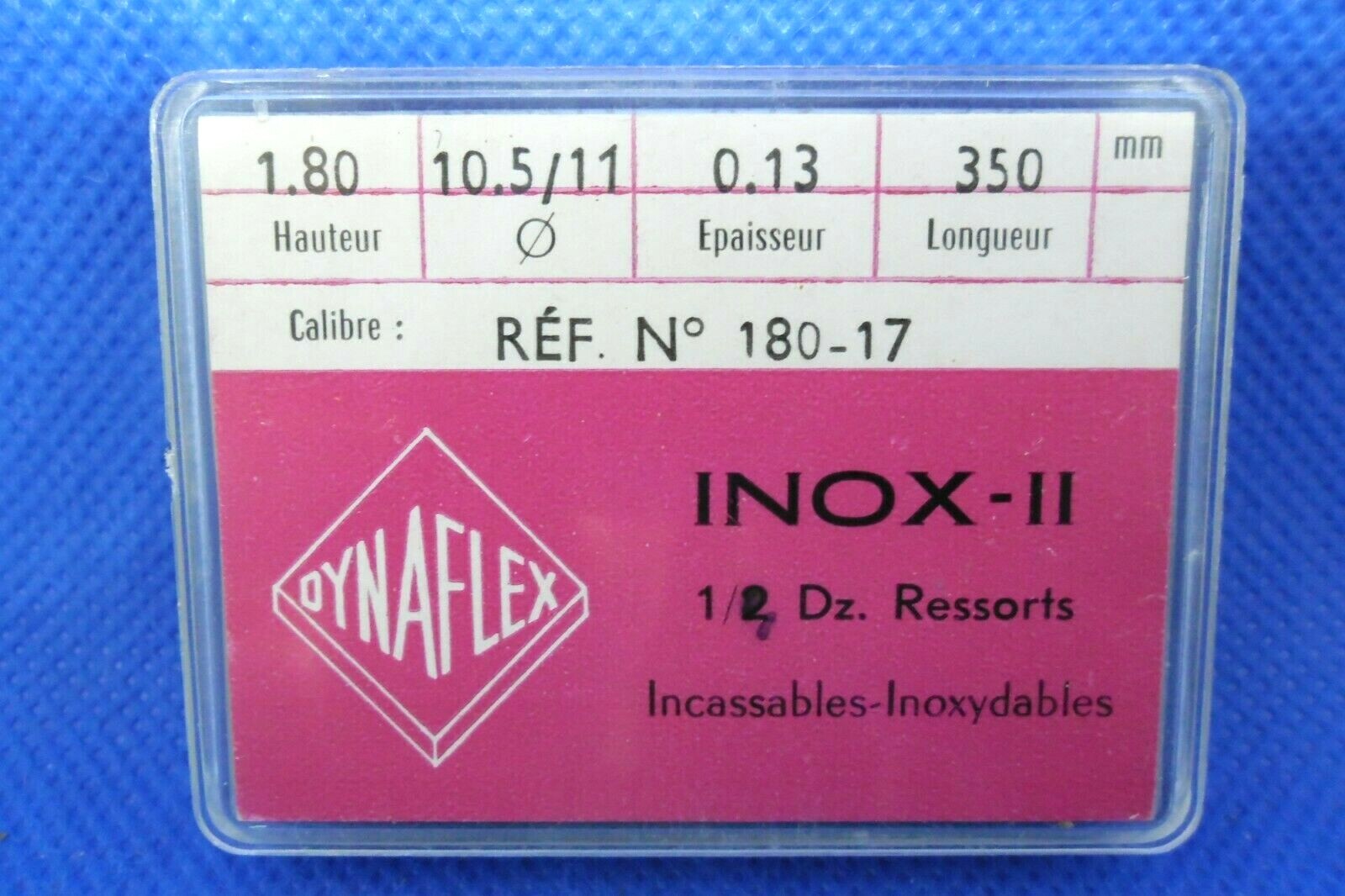 VINTAGE DYNAFLEX 180-17 Spring Mainspring Winding Spring 1.80×10.5/11×0.13×350 WATCH
