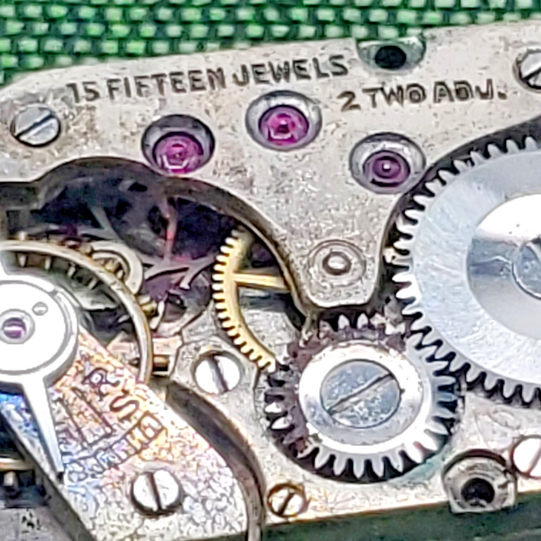 Vintage Elgin 15 Jewels Mechanical Wrist Watch Movement Faces Mechanisms Misc