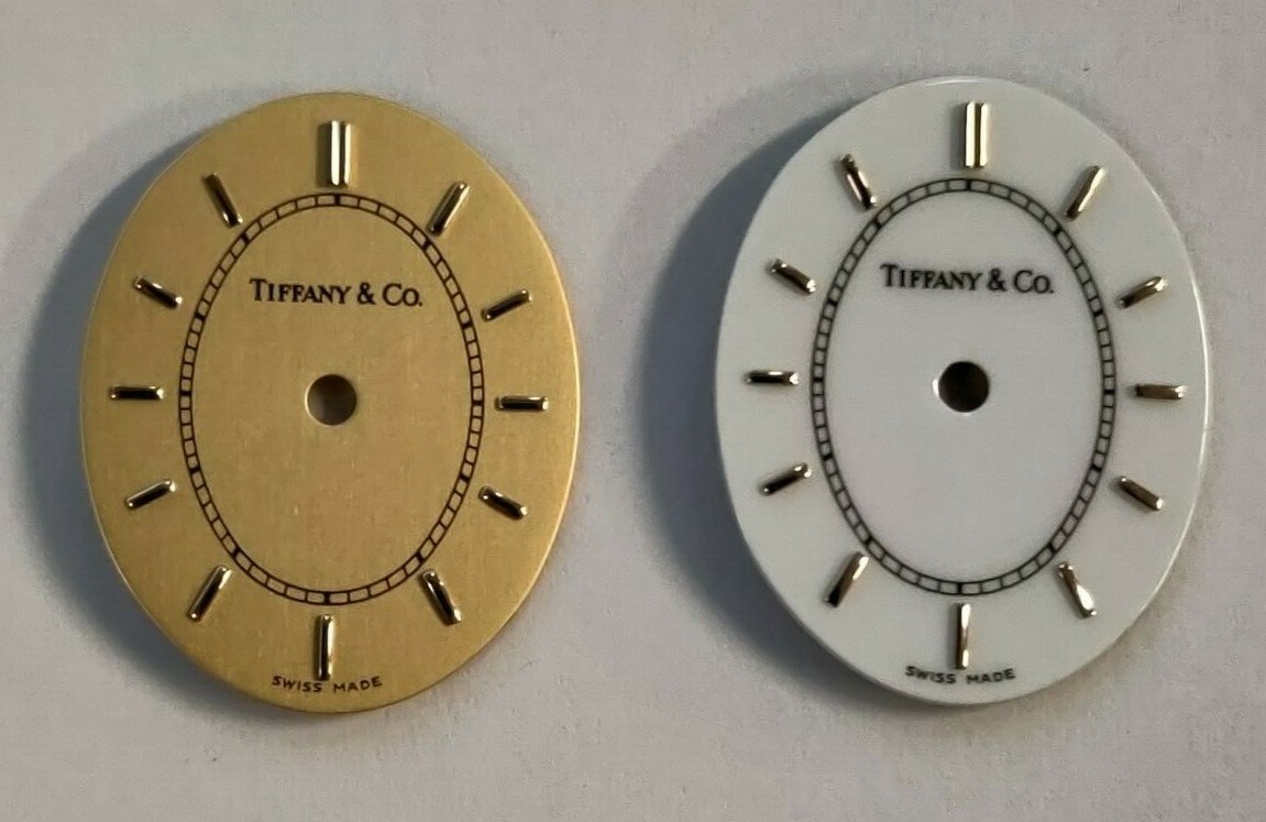 NOS Tiffany & Co Oval Dial (Gold Or White with Gold markers) 15.5mm X 19.5mm