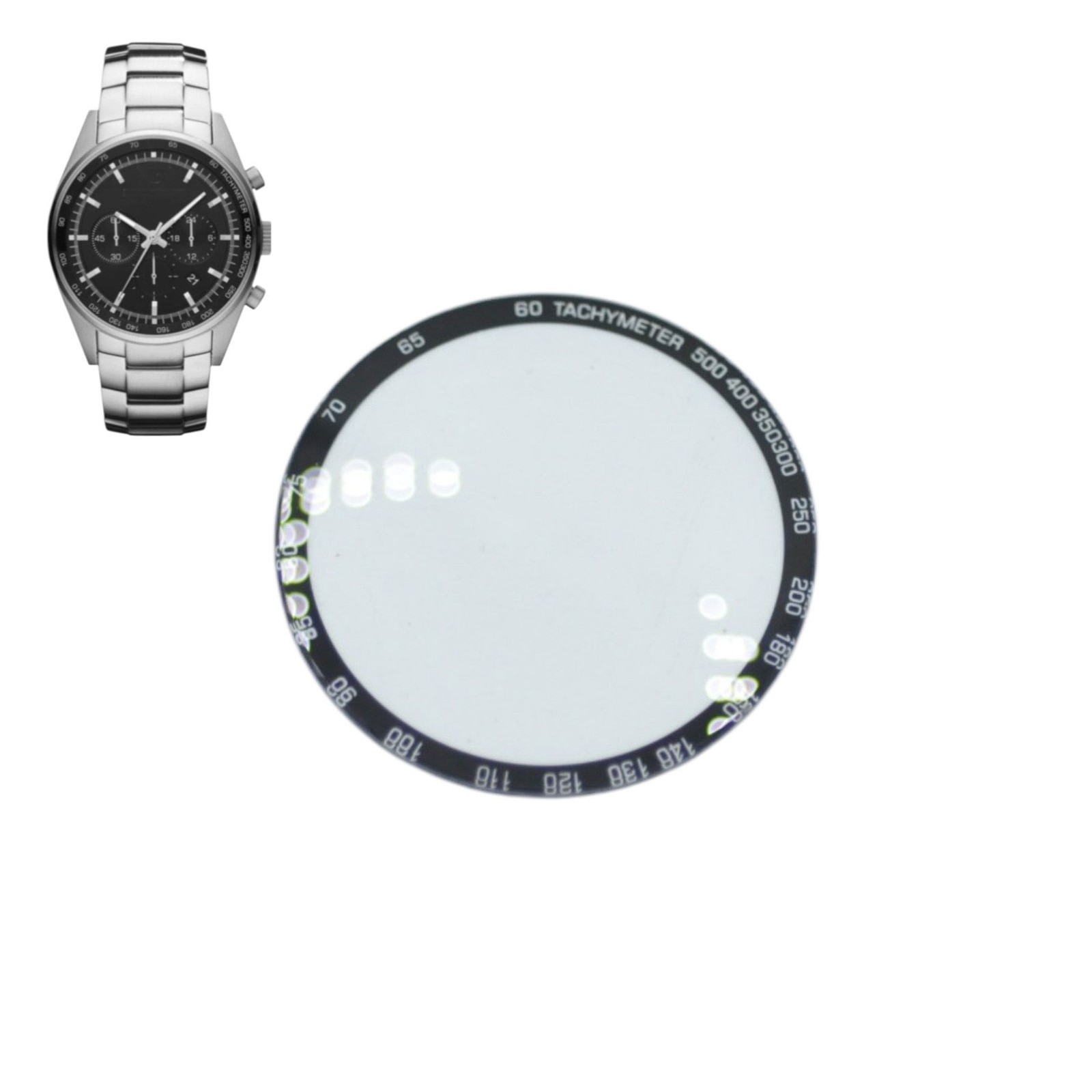 AR5980 Black Frame Watch Crystal For Emporio Armani