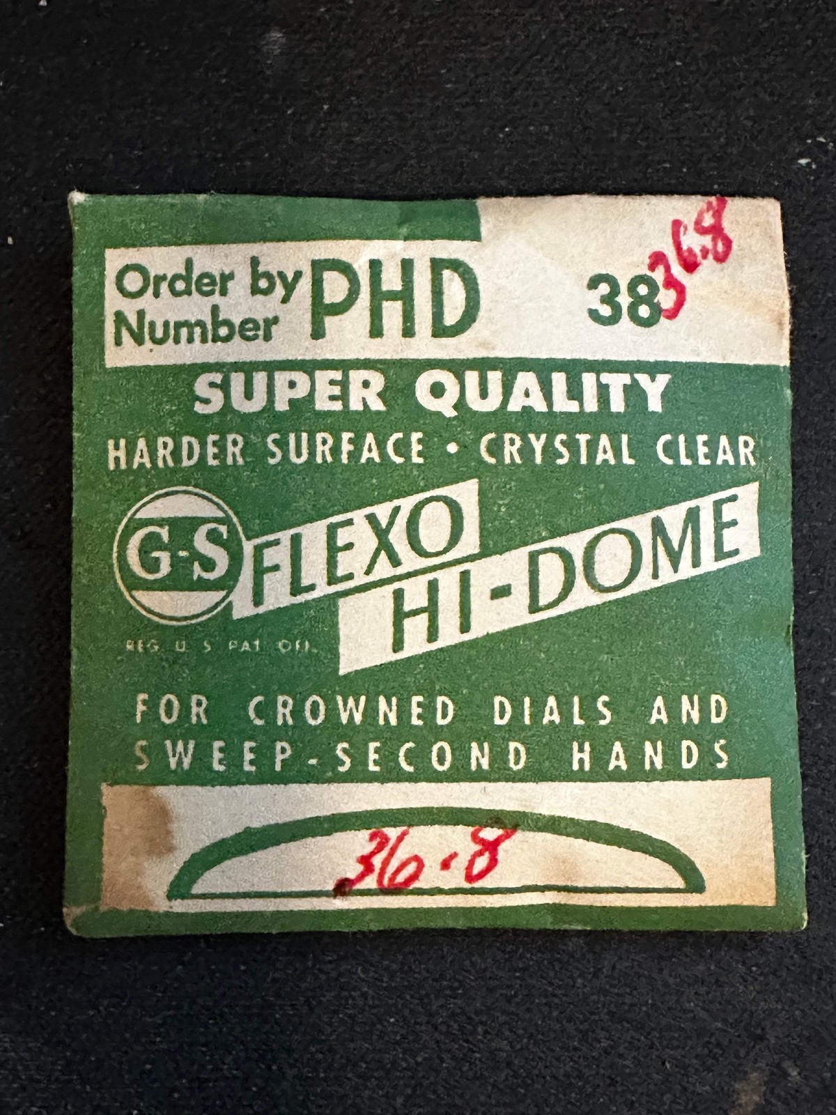 GS Flexo Round HI-DOME Crystal PHD 38 – 36.8 mm – New