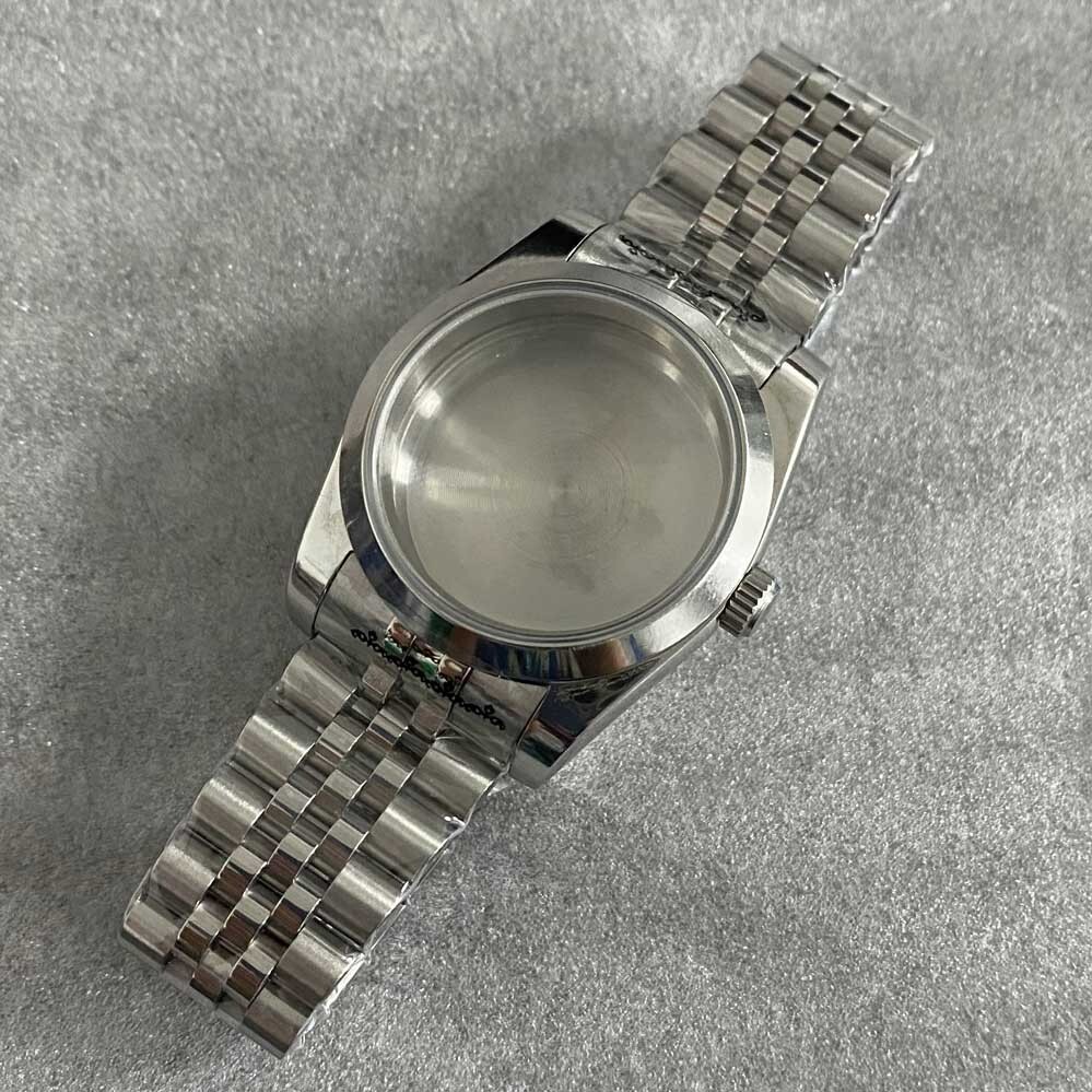 36mm watch case Stainless steel case + strap fit NH35 NH36 Automatic movement