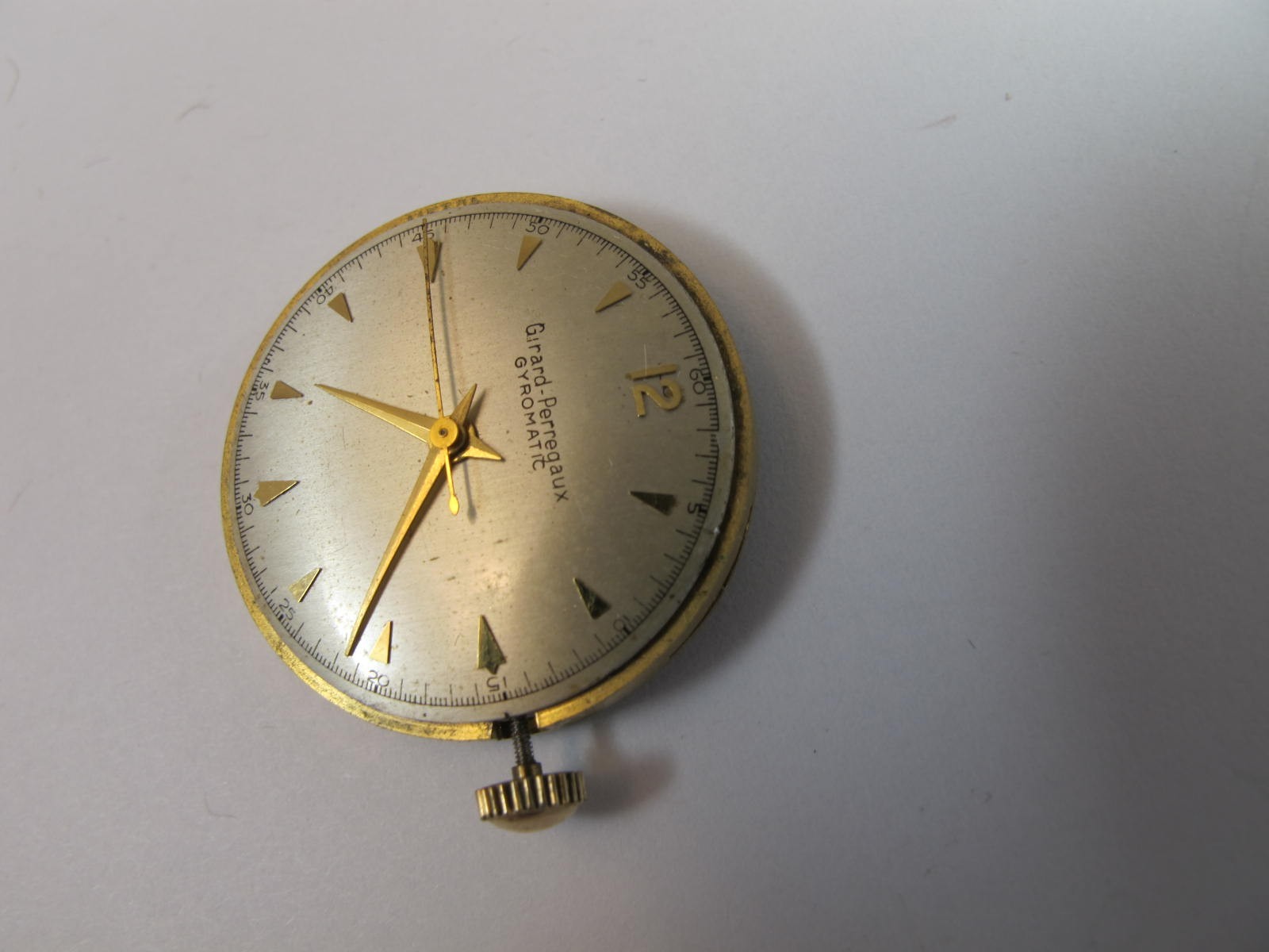 GIRARD PERREGAUX MENS VINTAGE 47AE 678 GYROMATIC MOVEMENT RUNS COMPLETE