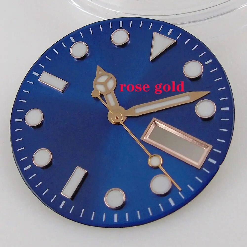 Watch Dial 29mm Spare Parts With Hands Fit NH36/NH36A Date/Day Calendar Window
