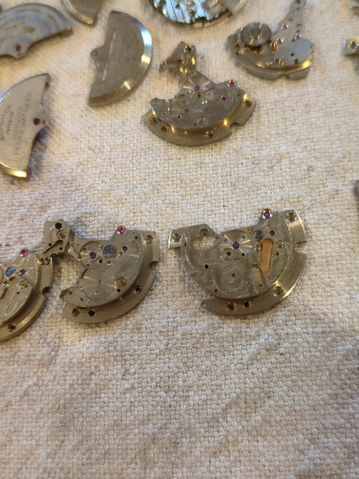 Large Lot Of Vintage Automatic Bidynator Watch Rotor Parts. Over 4 Ounces!!