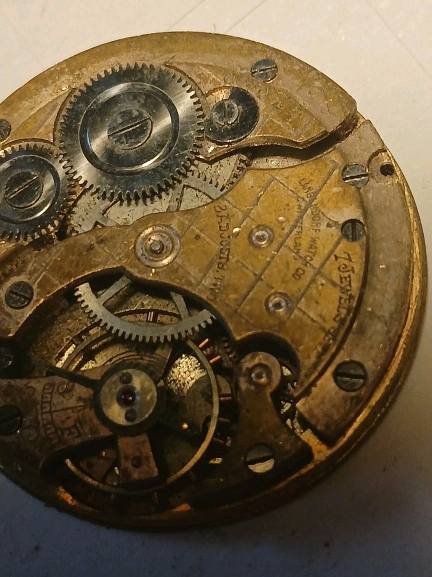 VINTAGE 12 SIZE LANGENDORF POCKET WATCH MOVEMENT For Parts Or Restoration