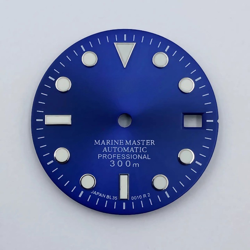 28.5mm NH35 Dial Sunburst Dial S-LOGO Green Luminous for NH35/NH36 Movements