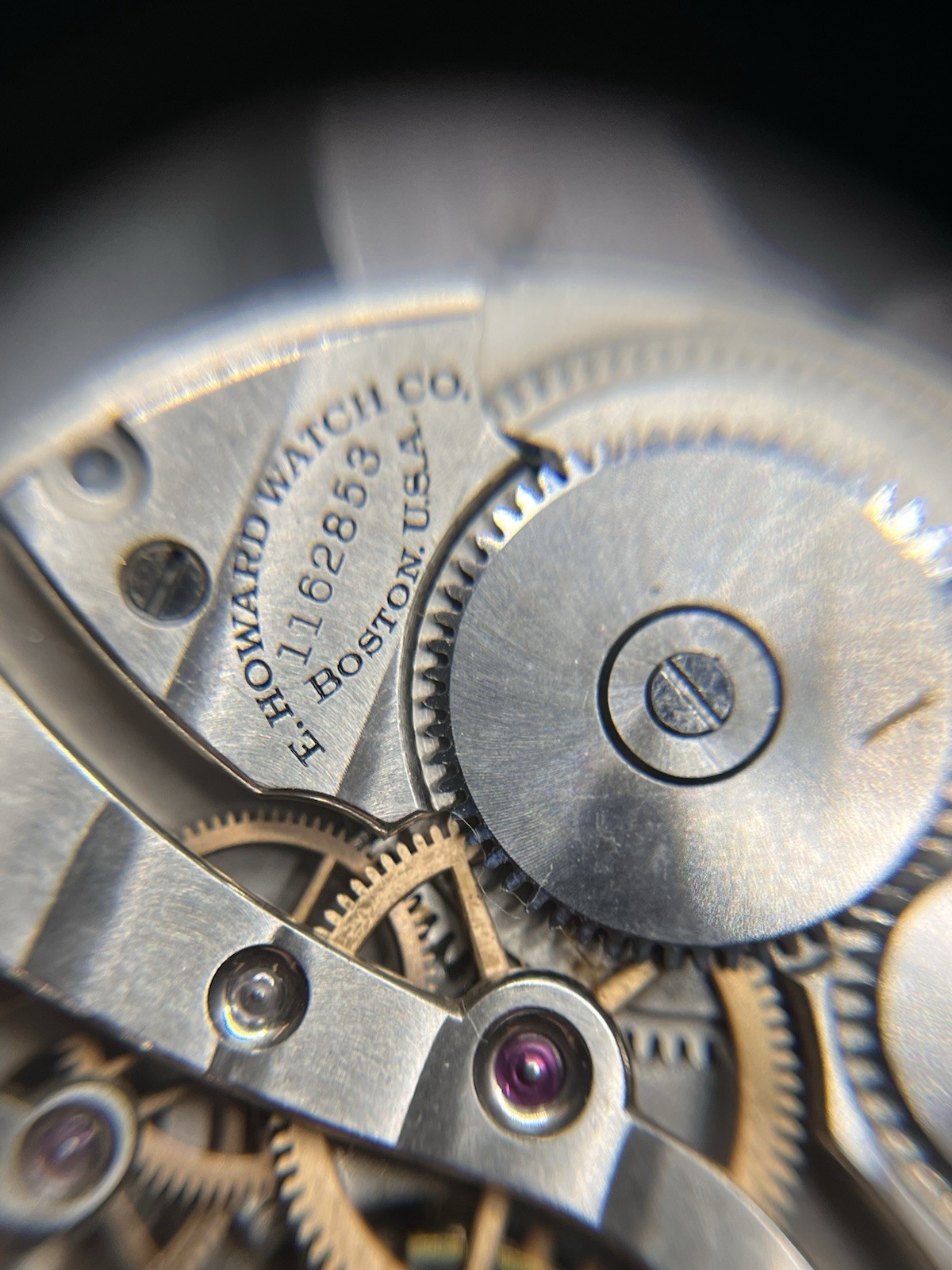 E. Howard & Co. Grade 7 Open Face 12 Size Pocket Watch 17 Jewel Movement (012)