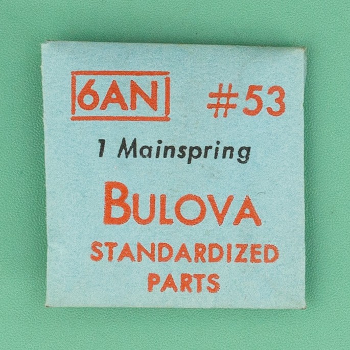 Genuine Bulova Part 53 Mainspring 6AN NOS 0054