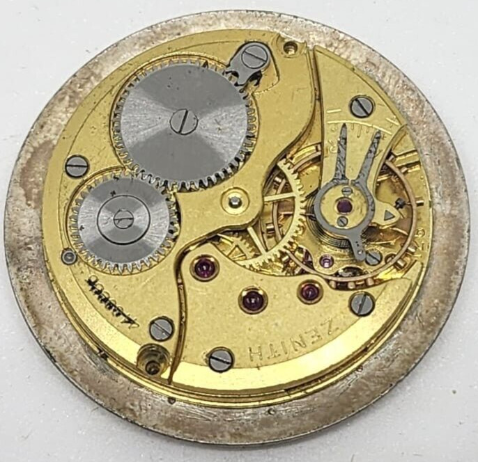 ZENITH 126 Movement complete Working with dial + Hands – For parts or project