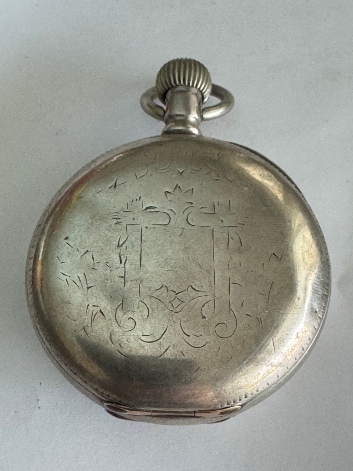 VINTAGE 18 SIZE BAY STATE IMPERIAL COIN SILVER POCKET WATCH CASE PENDANT & LEVER