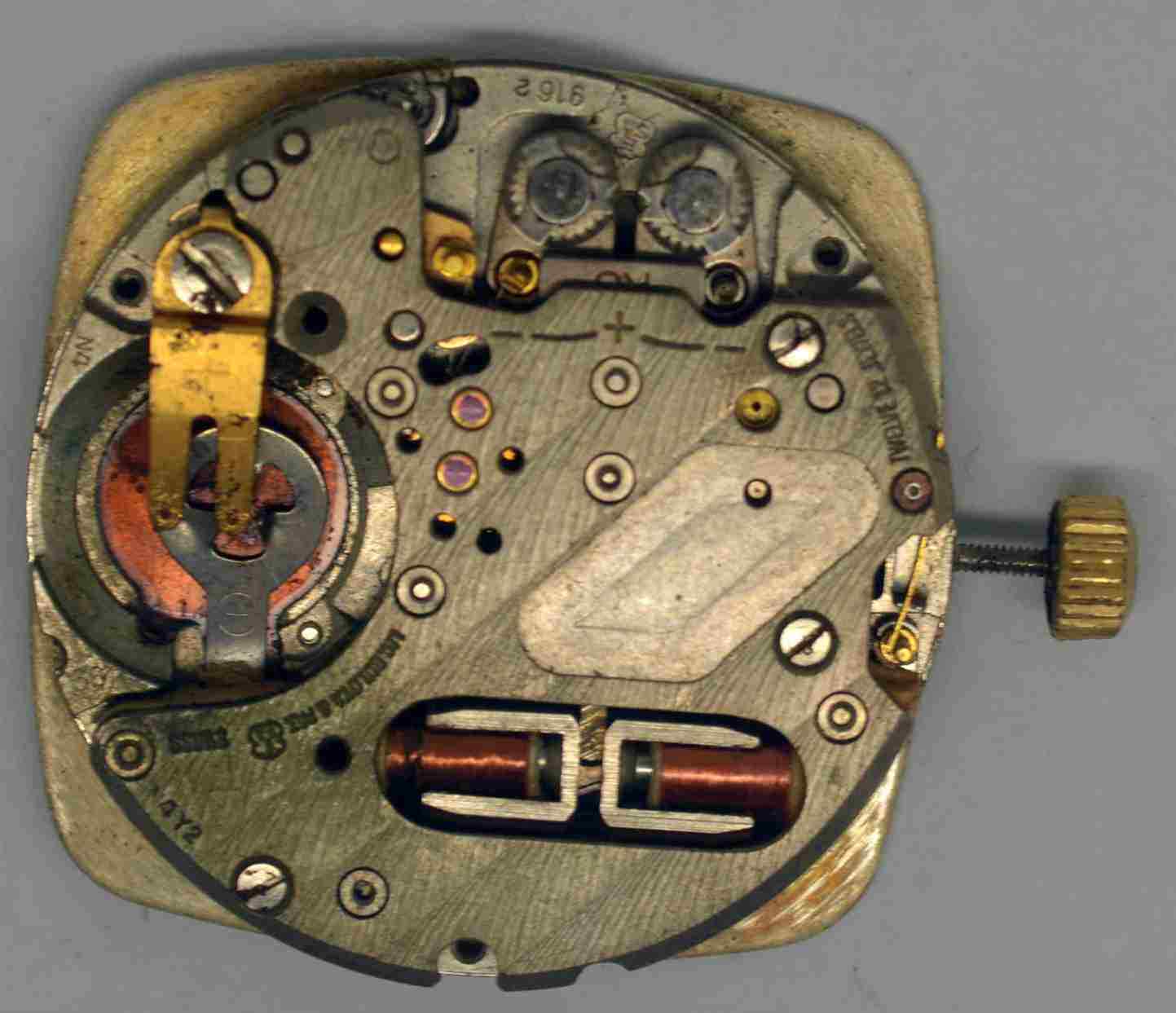 VTG TITUS TUNING FORK Movement & Dial. Cal: ETA-9162. For Parts